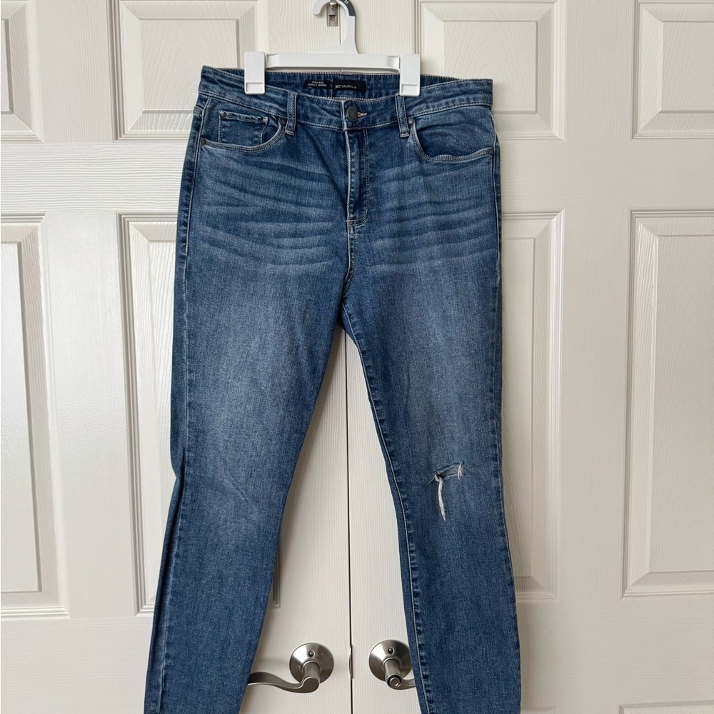 See Thru Soul Women's Skinny Jeans in Blue